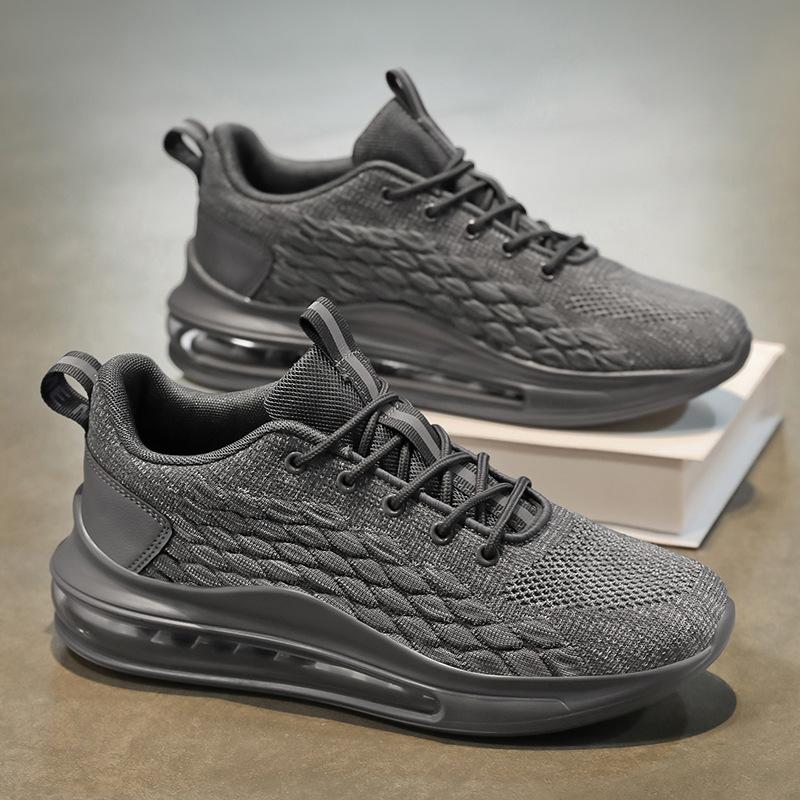 

Сетчатые кроссовки с воздушной подушкой, дышащие, дезодорирующие, спортивные, повседневные, амортизирующие, для бега 48 серый