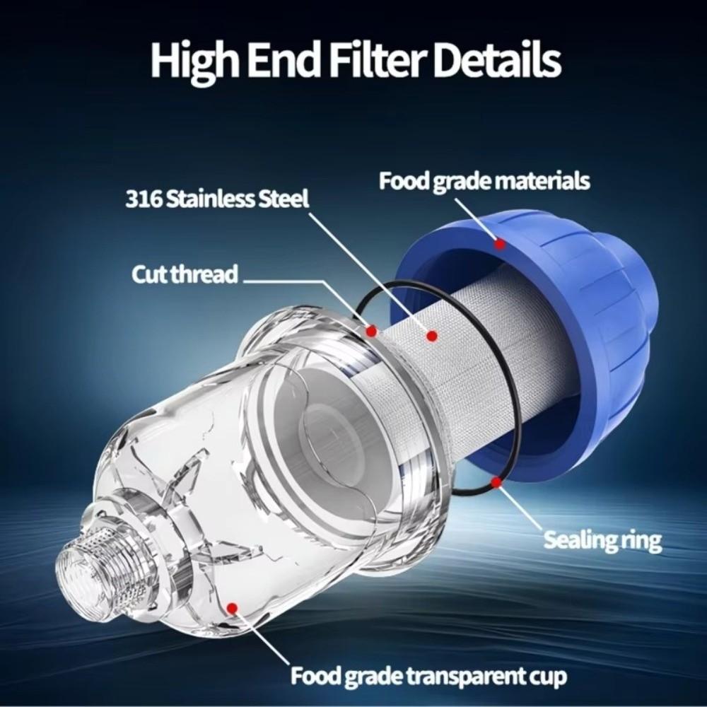 316 Stainless Prefilter Purifier Output Faucet Filter Durable Shower Filter  Bathroom Fittings