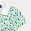 Polo Ralph Lauren Polo Shirt Ss24 Floral Print Button Short Sleeve Green Kids Tops CWPOKNIG802047-999