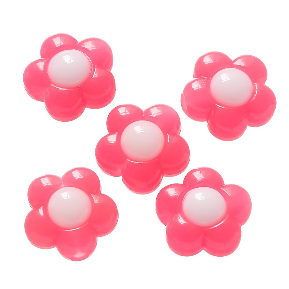 5-10 Stück/Los Gelee-Farbe Blume Acrylperlen Bunte Abstandshalterperlen Für Halskette Bastelarbeiten DIY Herstellungszubehör Großhandel