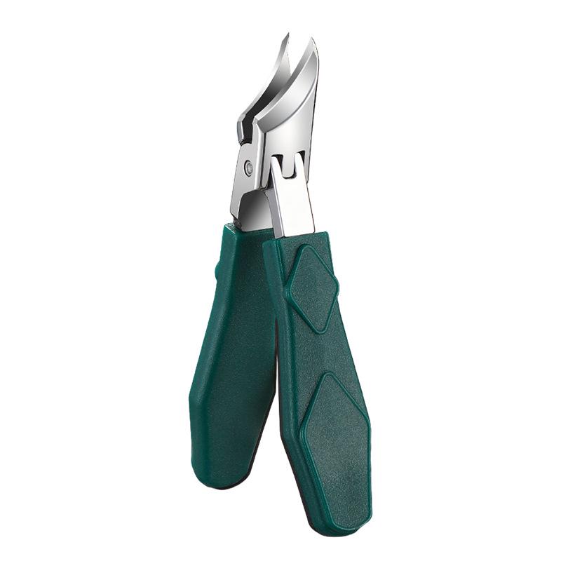 

Super Sharp Large Nail Clipper for Thick Hard Nails - Stainless Steel, Slanted Edge, Anti-Splash, Ideal for Ingrown Nails темно-зеленого