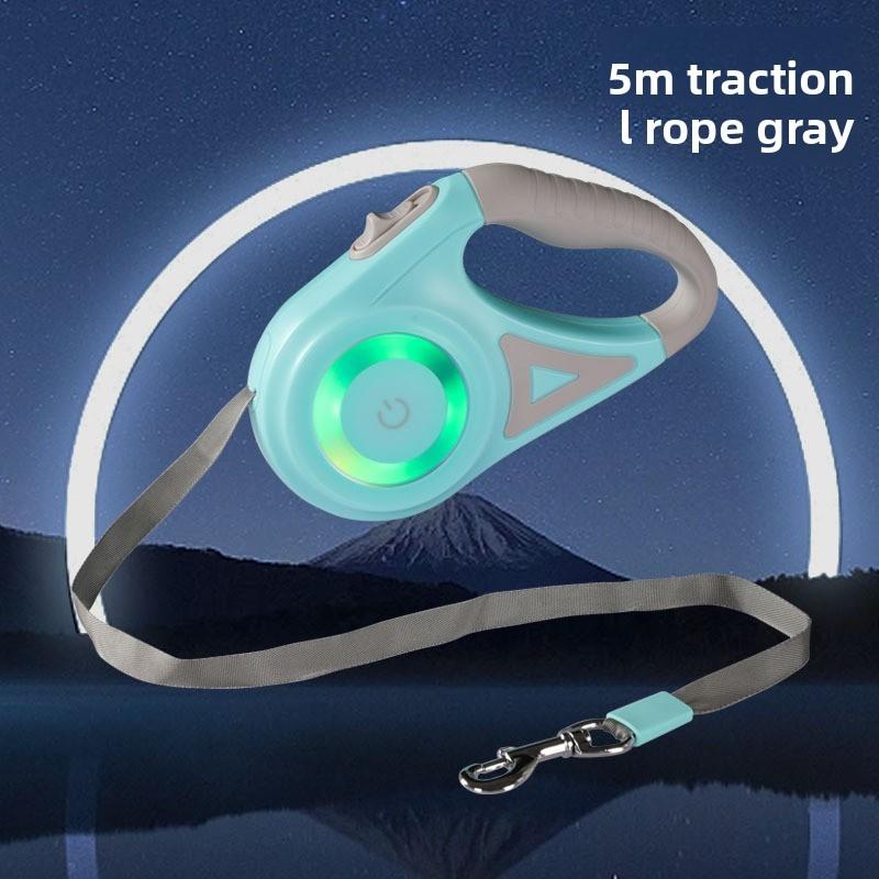 LED světelná automaticky zatahovací psí vodítko z ABS materiálu pro procházky a trénink