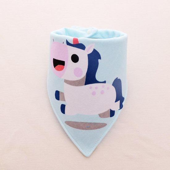 Baby Bibs Triangle Double Cotton Bibs Cartoon Print Saliva Towel Baby Boys Girls Feeding Apron Cotton Bandana Bibs Burp Cloths