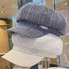 New Retro Casual Versatile Octagonal Hat Children's Korean Version Spring and Summer Face Small Woven Sunshade Newsboy Hat