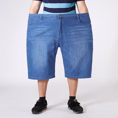 Sommer dünne Abschnitt Herren Plus Size Denim Shorts Herren gerade lose mittlere Hosen