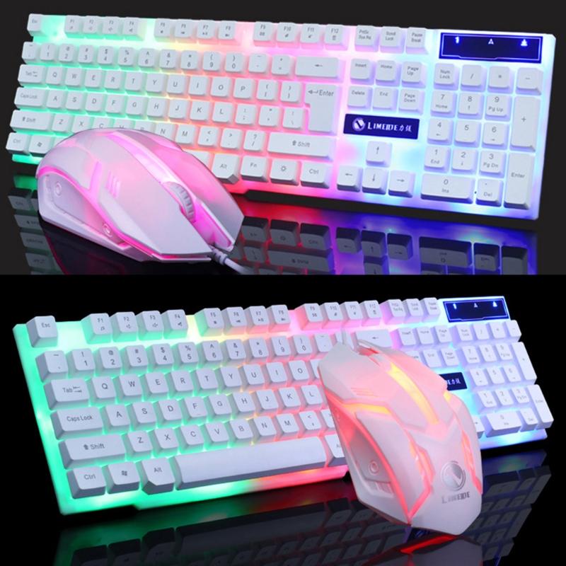 Computer Replacement Accessories GTX300 USB Wired 104 Keys RGB Backlight Gaming Mouse Keyboard Combos Set Gifts for kids