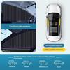 2/4 Pcs Car Sun Shade Side Window Curtain Auto Foldable Uv Protection Accessories Black Pure Cloth Auto Accessories