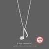 S925 pure silver note necklace, women's minimalist music symbol pendant, collarbone chain, small and fresh artistic style, daily necklace