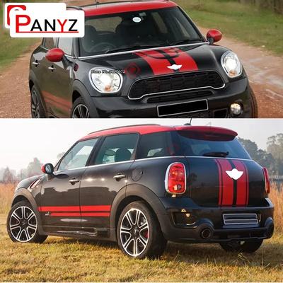 For Mini Cooper S R60 JCW Countryman R60 Car Hood Engine Trunk Body Side Skirt Stripes Decals Stickers Decoration Accessories