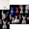 Waterproof Acrylic Angel Night Lamp With Colorchanging Light For Girl And Boy Bedroom Decor