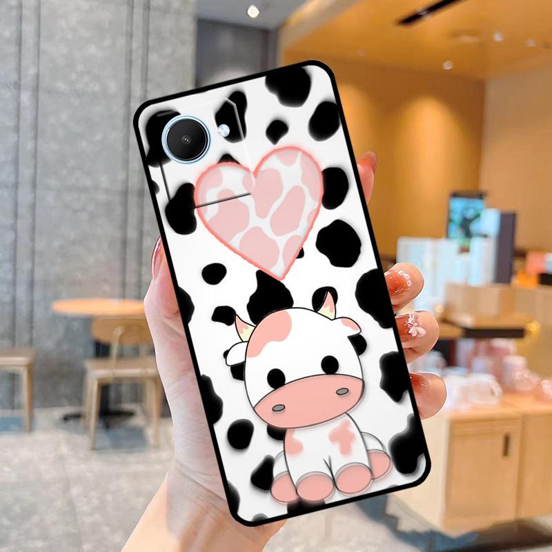 Dairy Cattle Cow Speckle Case For Realme C55 C33 C31 C35 C30 C11 C15 C25s C21Y GT Neo 5 3T 2T 8 9 10 11 Pro Plus