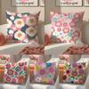 Colorful Flowers Cushion Cover Soft Plush Throw Pillow Cover  DoubleSided Decorative Cushion Case  Sofa Bedroom Home Decor