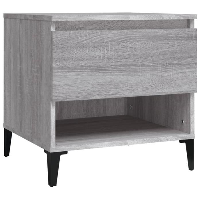 VidaXL Table d'appoint Sonoma gris 50x46x50 cm Bois d'ingénierie 819560