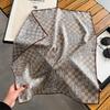 Spring, autumn and winter new high-end silk scarf women's fashion temperament printed shawl double-sided silk scarf