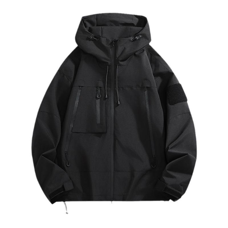 Coat Autumn Men's Versatile Hooded Jacket Men's Spring Casual Windproof Waterproof Fashion Versatile Tooling Coat Tide