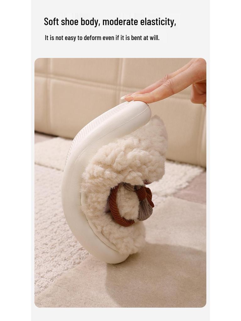 2025 Postpartum Women's Non-Slip Slippers - Soft, Thickened, Adjustable Cotton Shoes for 10-11 Months Winter