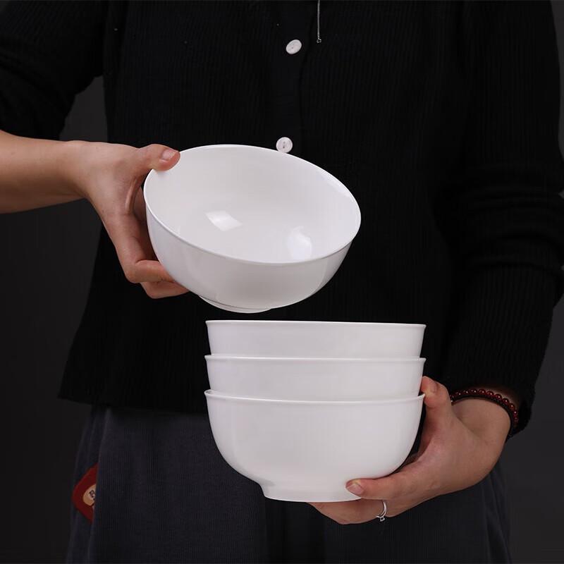 Zankang 6-inch White Ceramic Rice Bowl Set