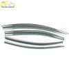 19-21 Corolla Rain Guards: 3D Stainless Steel Bright Strip Deflector & Decorative Sticker Accessories
