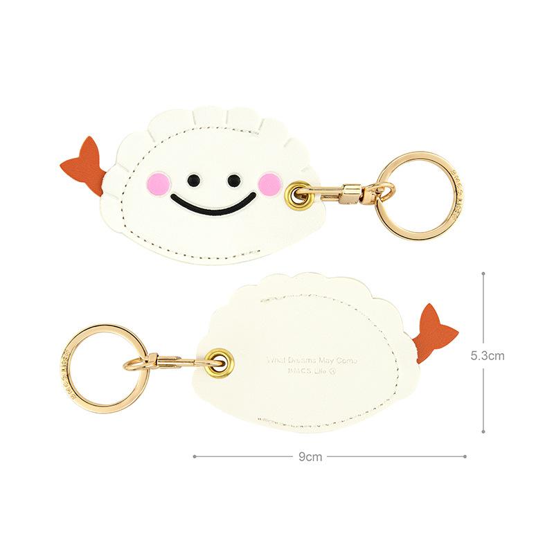 Bamen Bug Club Cartoon Access Control Card Leather Case Keychain Creative Cute Girl Key Pendant Bag Hanging Personalized Gifts