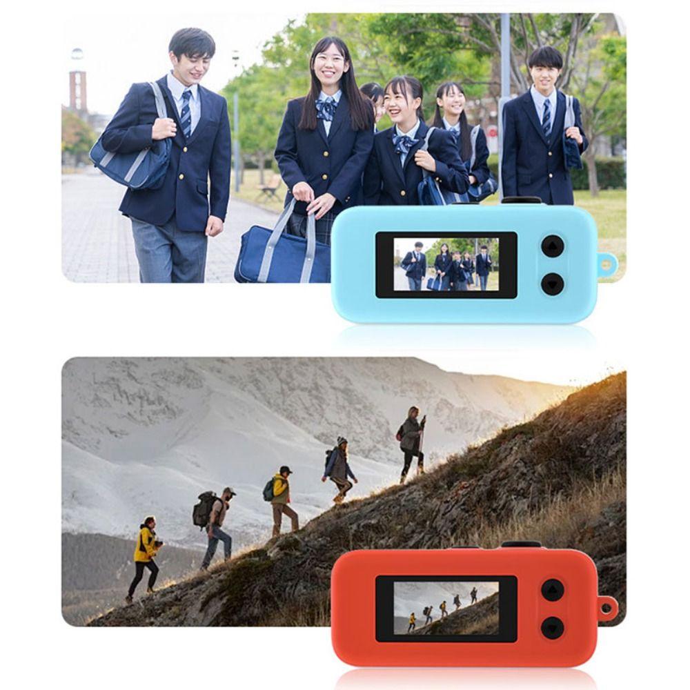 with Flash Retro CCD 16x Zoom 2K HD Thumb Camera Keychain Mini Digital Camera  For Vlogging
