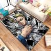 Manga Warrior with Shattered Panels Patterned Carpet, Non Slip Mat Suitable for Living Room and Bedroom Sofas