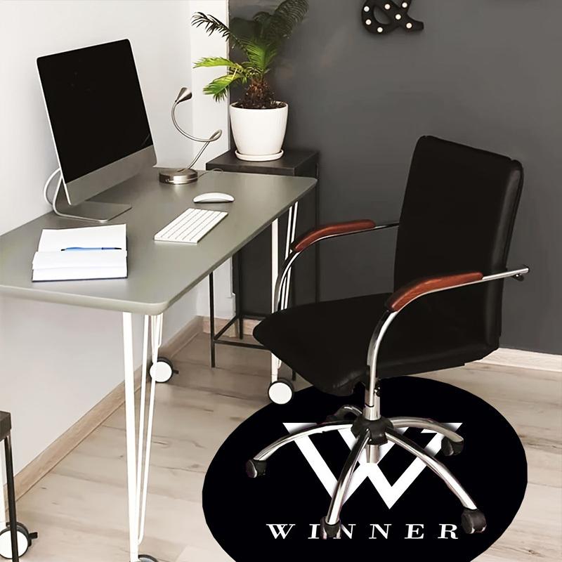 

1pc Winner Logo Design Round carpet, Made of Polyester,Perfect for Decorating Office Chairs, Living Rooms 80cm