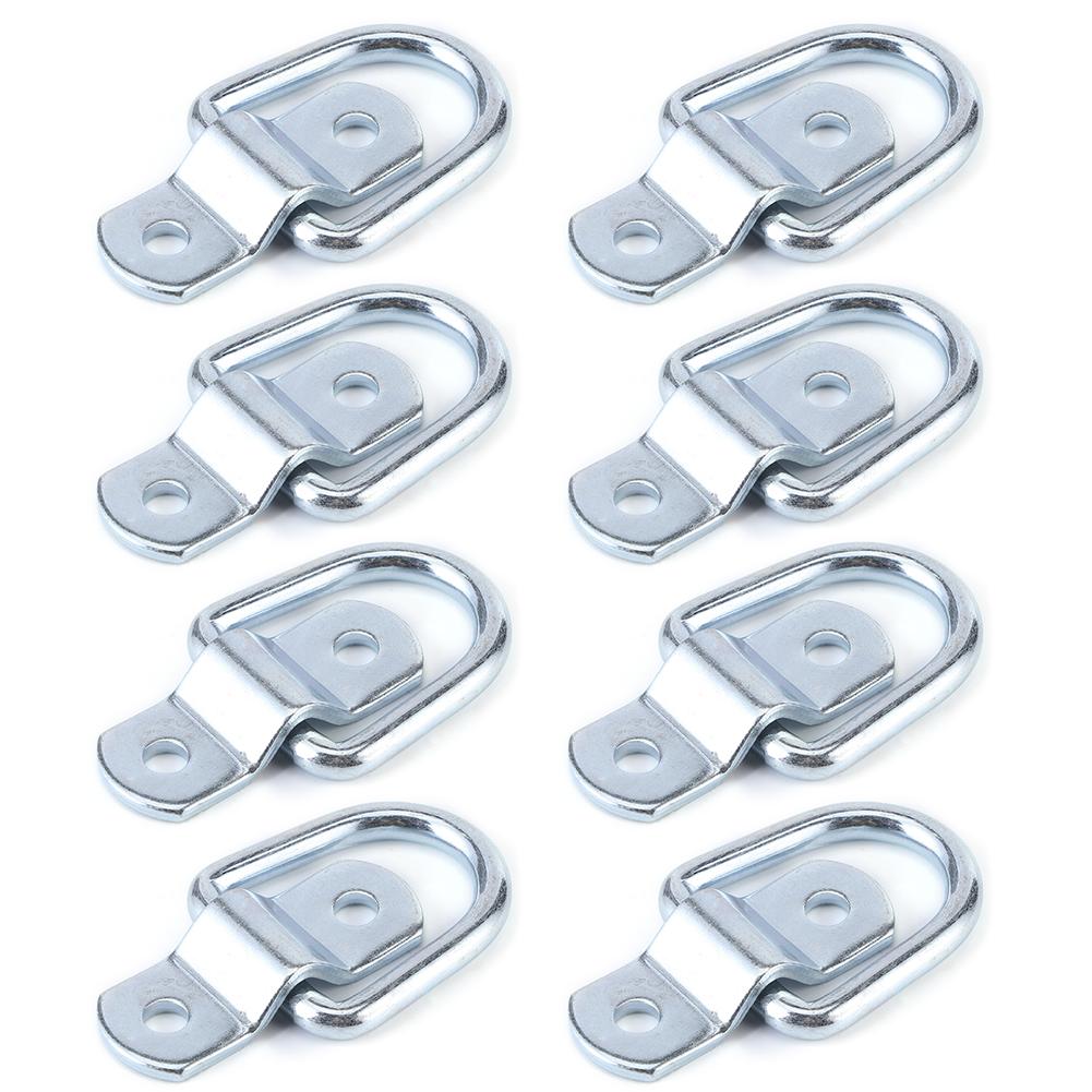 8Pcs Tie Down D Ring Load Anchor Forged Lashing Ring for Truck Trailers Boats