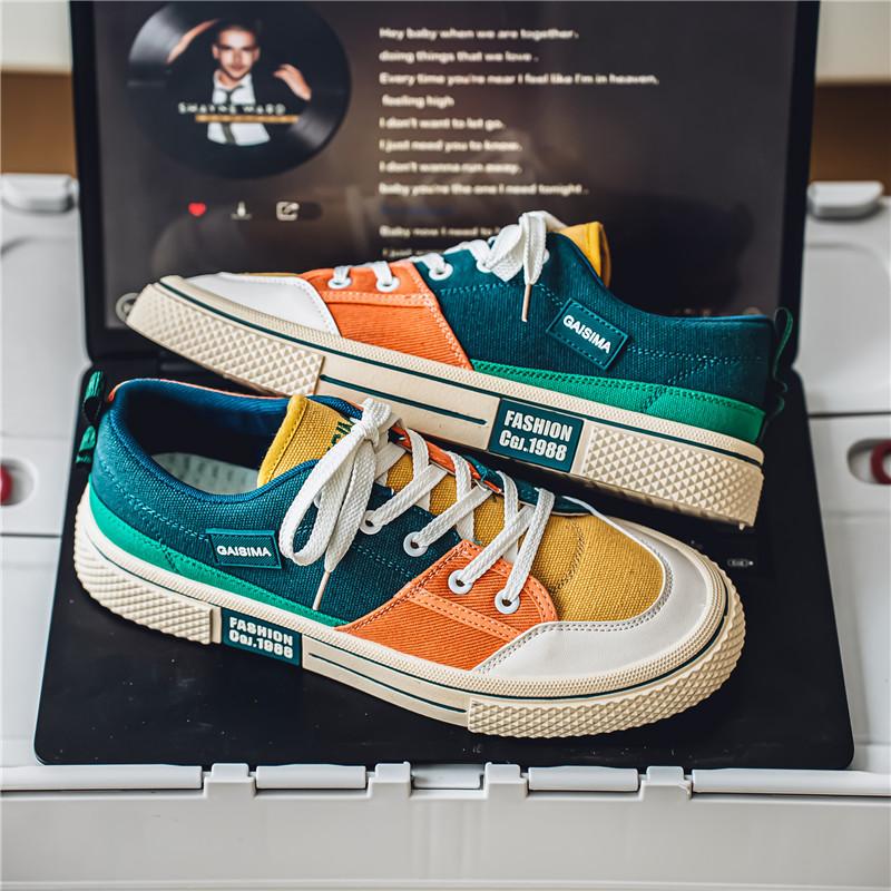 Outdoor Anti Slip Wear-resistant Work Shoes Colorful Canvas Casual Shoes Hot Selling Couple Board Shoes Summer Fashion Sneakers