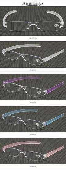 Ultra-Light Transparent Resin Reading Glasses with Pen Holder - Portable Jelly Color Eyewear for Men and Women