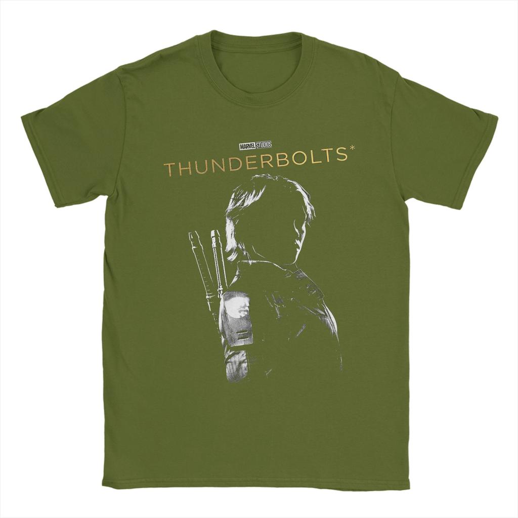 Men's T-Shirt Thunderbolts Yelena Silhouette Comic Vintage 100% Cotton Tee Shirt Short Sleeve  T Shirt Round Neck Clothing Party