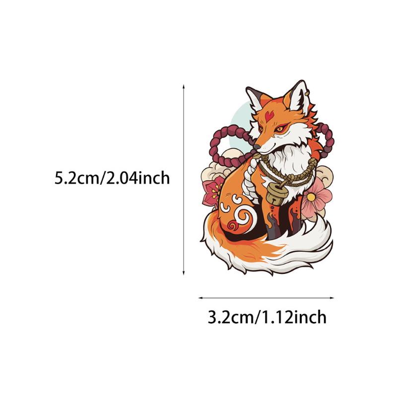 50Pcs Transparent Japanese Tattoo Art Stickers Creative Girls Tattoo Retro Sticker For Scrapbooking Luggage Phone Guitar Diy Toy
