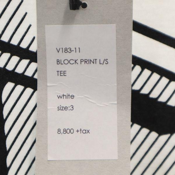 unused VAST222 18ss made in Japan Print Long sleeve sweat trainer 3 white Men's Used