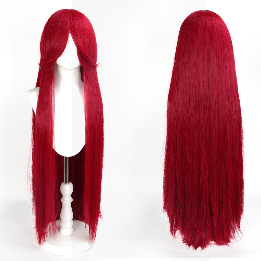 Parrucca Cosplay Lunga Dritta 100CM Multicolore Rosa Biondo Nero Parrucca Costume Anime Parrucca Cos Sintetica Universale Parrucca per Uso Quotidiano Feste