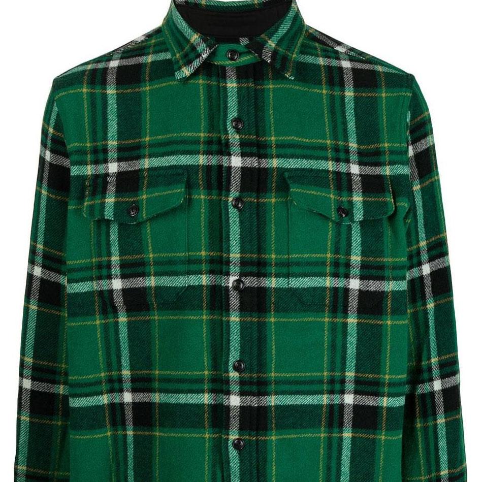 Polo Ralph Lauren Ss22 Straight Collar Plaid Fitted Long Sleeve Shirt Men Shirts Green 710850323-001