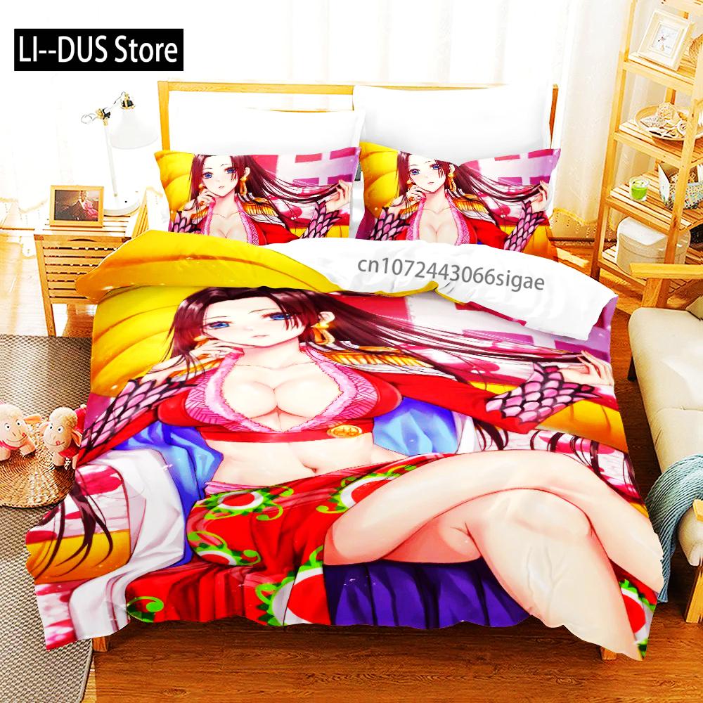 Boa Hancock Sängkläder Set Enkel Twin Full Queen King Size Queen Kejsarinna Sängset Vuxen Pojkar Sovrum Påslakan Set 3D-tryck