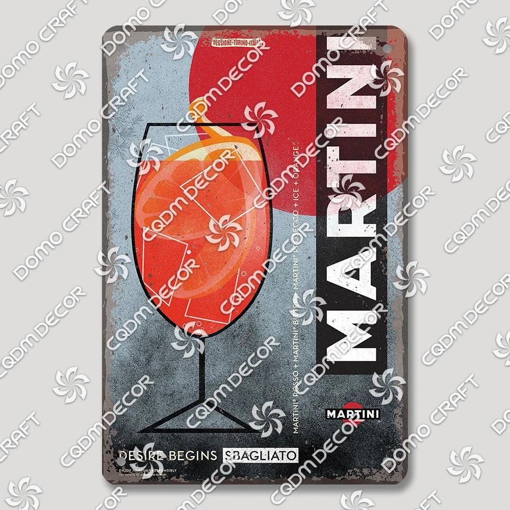 Vintage Drink Metal Tin Sign Wall Decor Mojito Margarita Aperol Spritz Negroni Limoncello  Perfect for Bar Pub Club