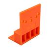 Wardrobe Side-Trim Positioning Clip with Stepped Base and Reinforcing Ribs for Controlled Cabinet Installation Work