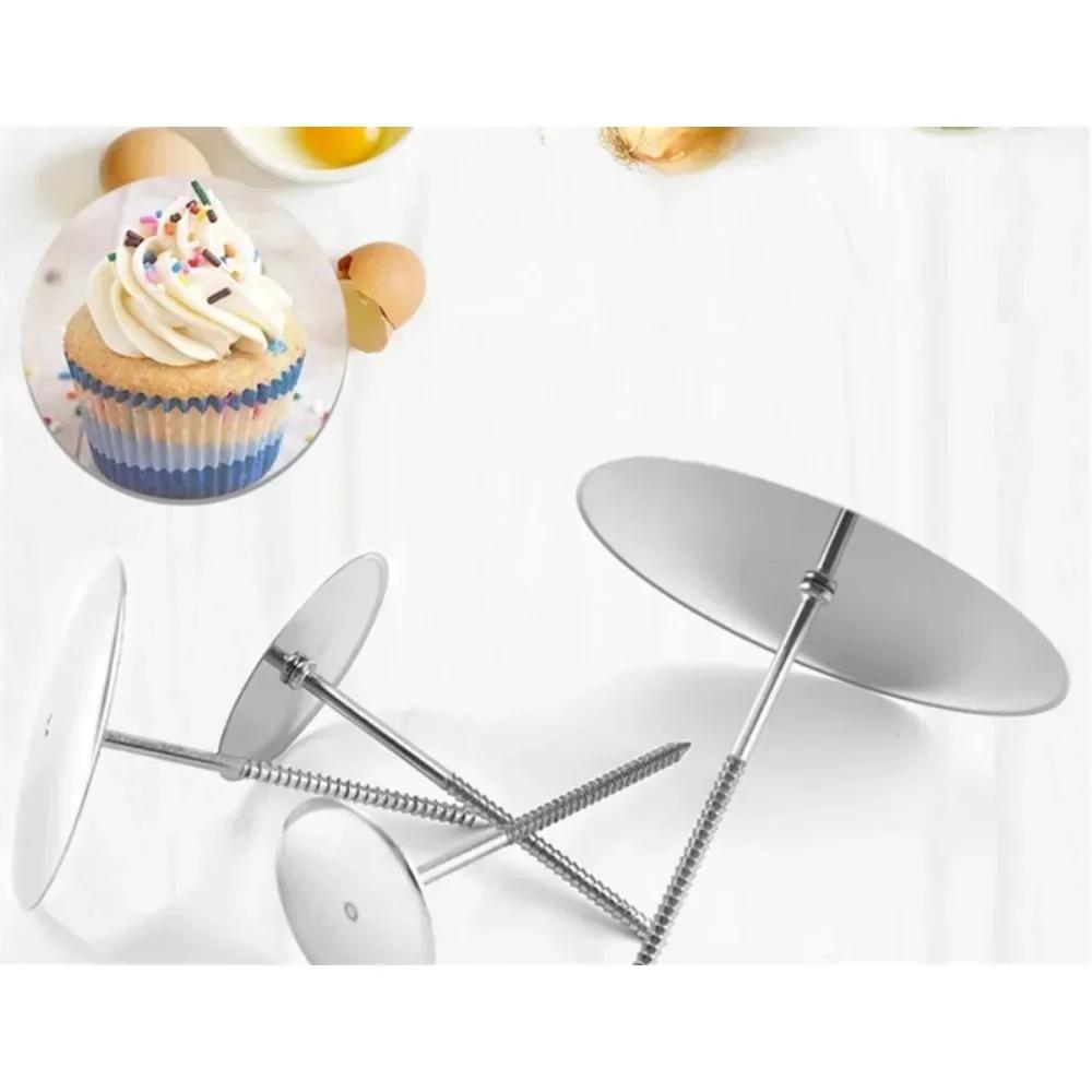 50PCS Stainless Steel Piping Nail Tips Cake Chocolate Flowers Decorating Needle Stands Cream Transfer Tray Baking Pastry Tools