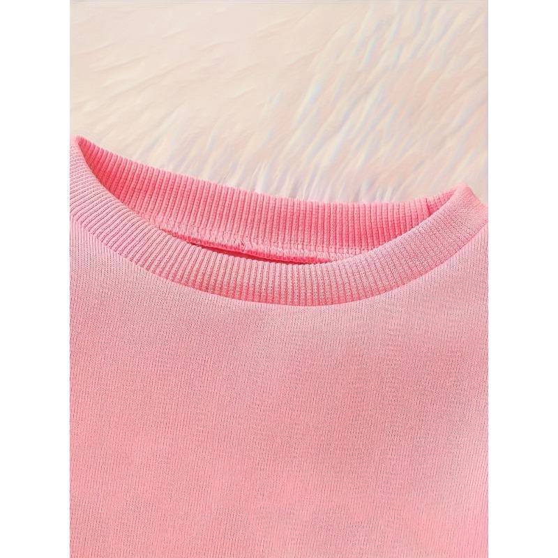 Kids Sweatshirt Cute Printed Pattern Simple Sweet Beauty Baby Spring Thin Round Neck Hoodie