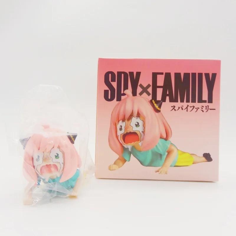 Crying Anya Figure Statue Anime Spy X Family Cute Kawaii Anya Forger Figurine Sculpture House Decor Table Ornament Accessories