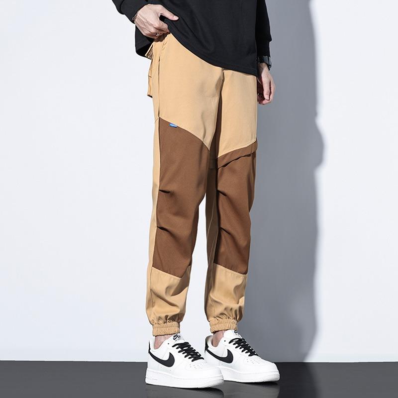 Autumn Tooling Pants Men's Trendy Brand Tied Feet Spring and Autumn New Loose Large Size Men's Casual