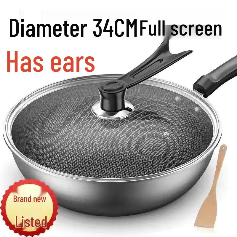 Stainless Steel Non-Stick Wok for Induction and Gas Cooking