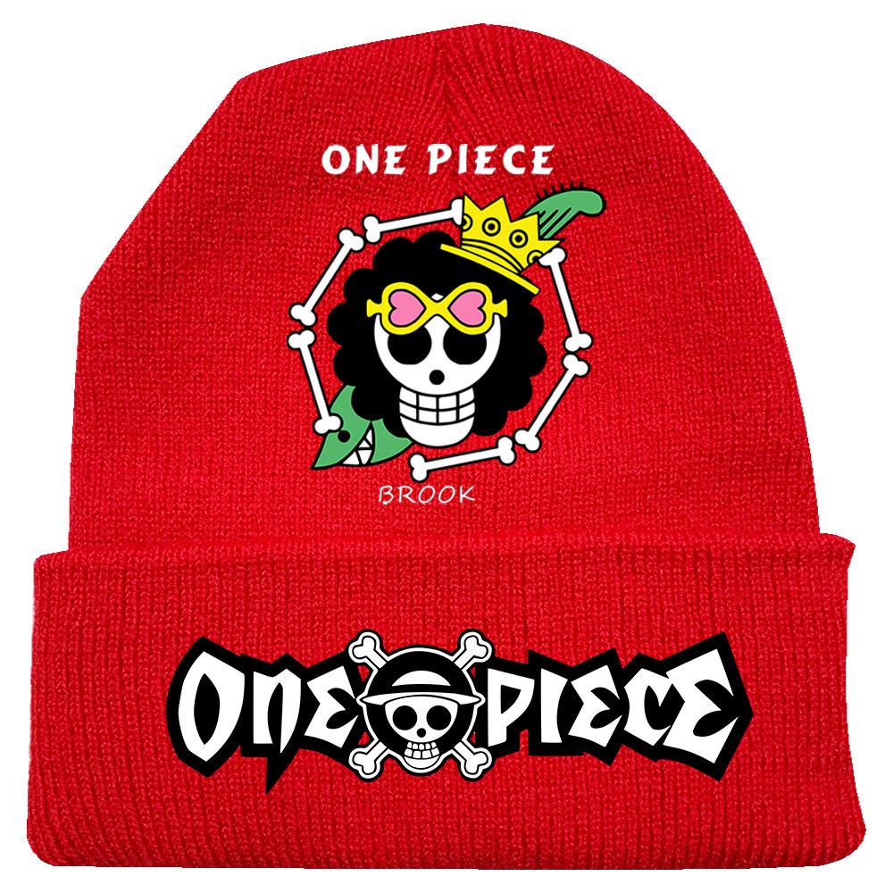 One Piece Anime Knit Hat: Warm Velvet Lined, Rolled Brim, Adult Outdoor Beanie