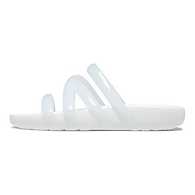Open Toe Slip-On Rubber Sole Quick-Dry Antibacterial Slide Sandals Women Footwear White 208537-100
