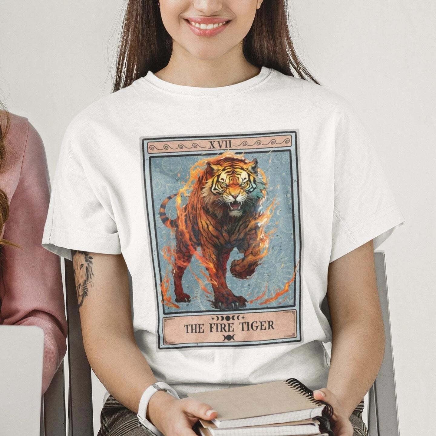 The Fire Tiger Tarot Card Shirt 2XL