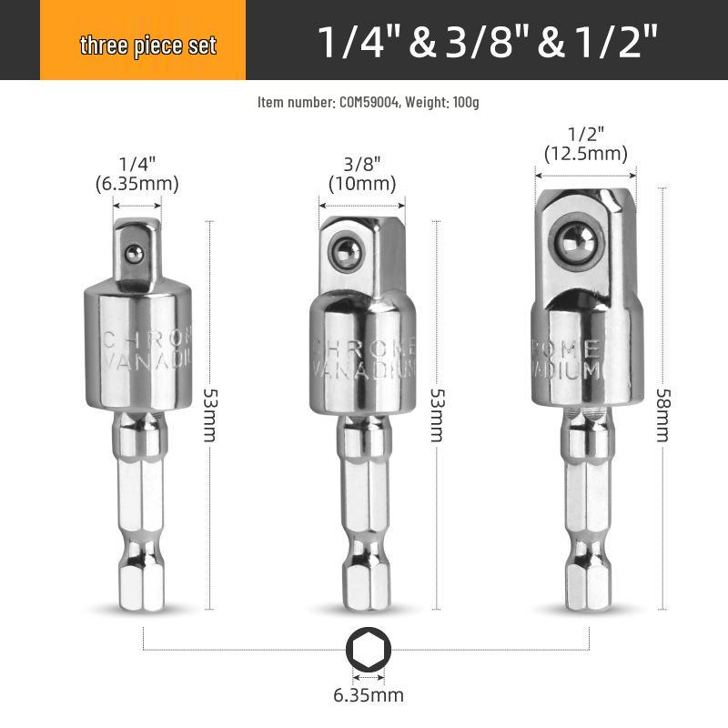 Multi-Function Electric Drill Bit & Socket Adapter