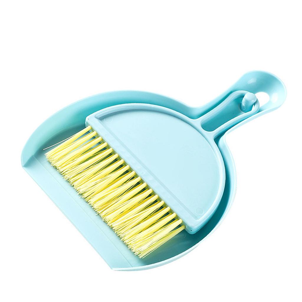 Dustpan Brush Set Compact Multifunctional Table Cleaner Small Broom Dust Pan for Keyboard Cleaning