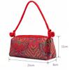 Fashion Silk Embroidered Women Handbag Zipper Chinese Style Design Clutch Bag Knot Retro Cosmetic Bag Gifts