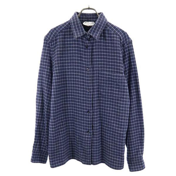 

MAX MARA made in Italy Check Pattern Long sleeve shirt M Bluish Women Used