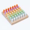 Children'S Montessori Early Education Wooden Colorful Plugboard Hand-Eye Coordination Training Color Cognitive Educational Toys